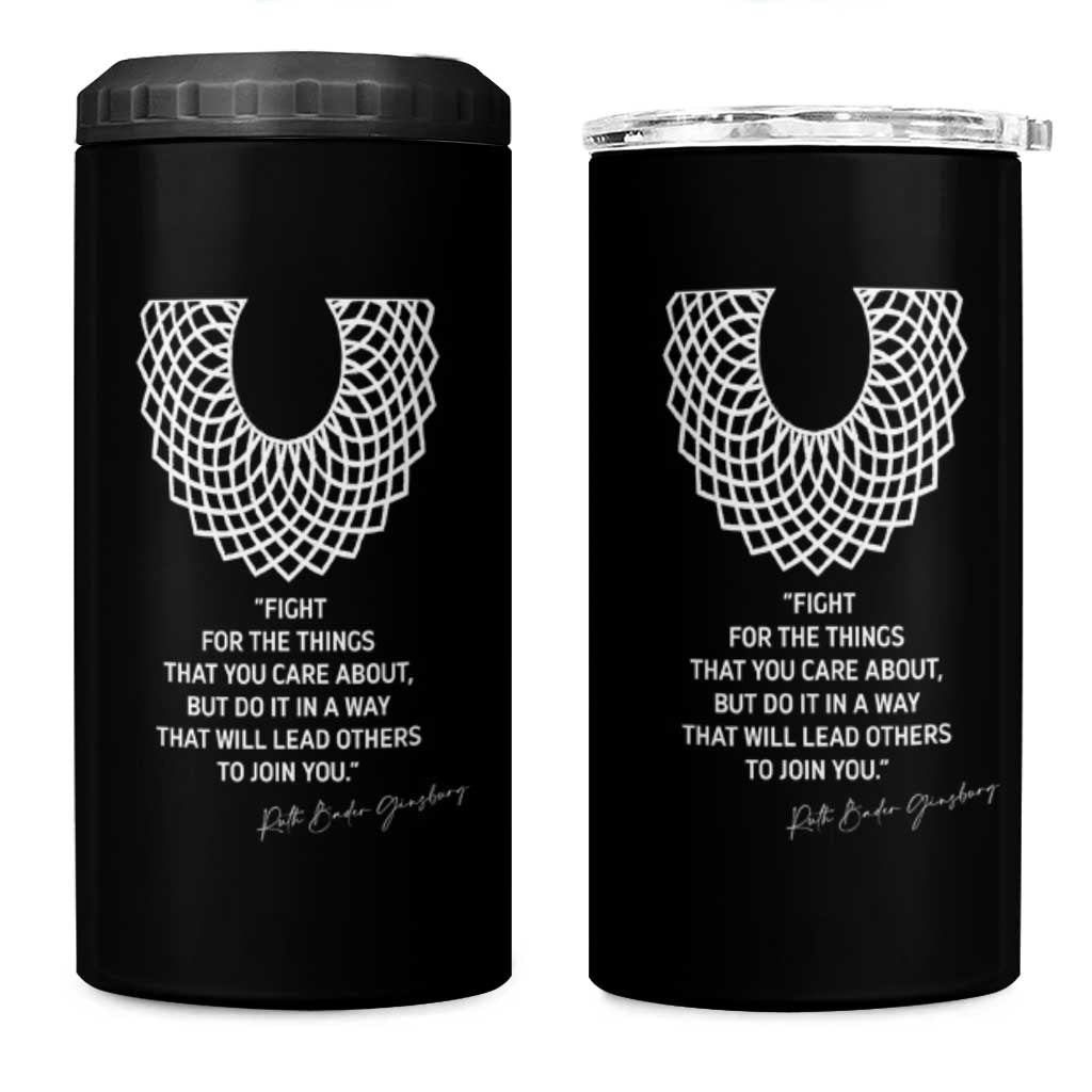 RGB Inspirational Quotes 4 in 1 Can Cooler Tumbler Fight For The Things You Care About