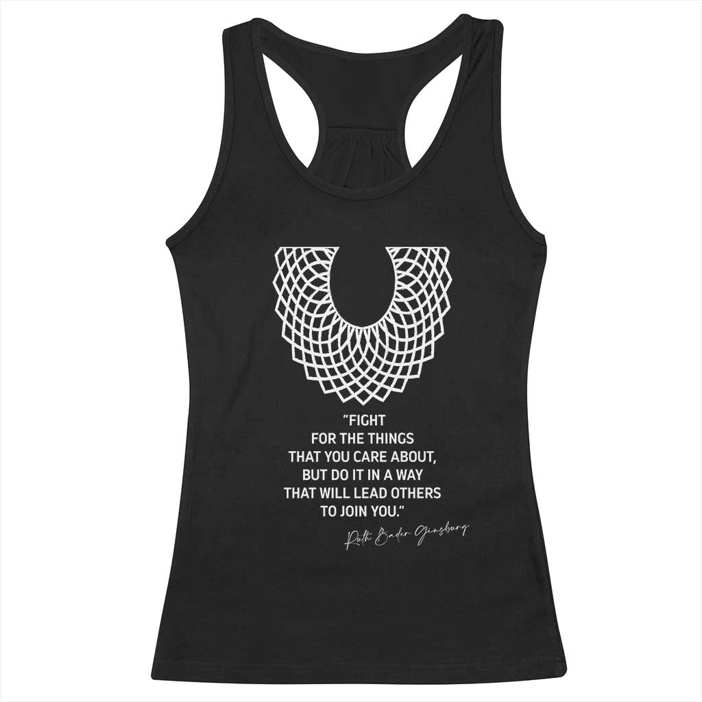 RGB Inspirational Quotes Racerback Tank Top Fight For The Things You Care About