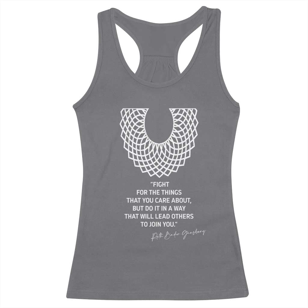 RGB Inspirational Quotes Racerback Tank Top Fight For The Things You Care About