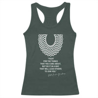 RGB Inspirational Quotes Racerback Tank Top Fight For The Things You Care About