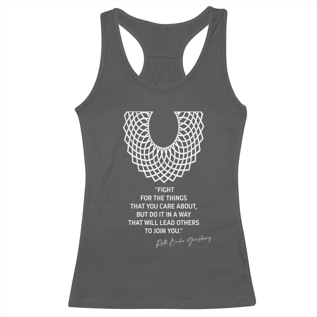 RGB Inspirational Quotes Racerback Tank Top Fight For The Things You Care About
