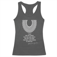 RGB Inspirational Quotes Racerback Tank Top Fight For The Things You Care About