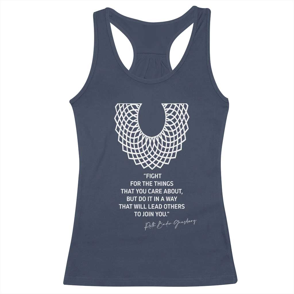 RGB Inspirational Quotes Racerback Tank Top Fight For The Things You Care About