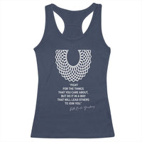 RGB Inspirational Quotes Racerback Tank Top Fight For The Things You Care About
