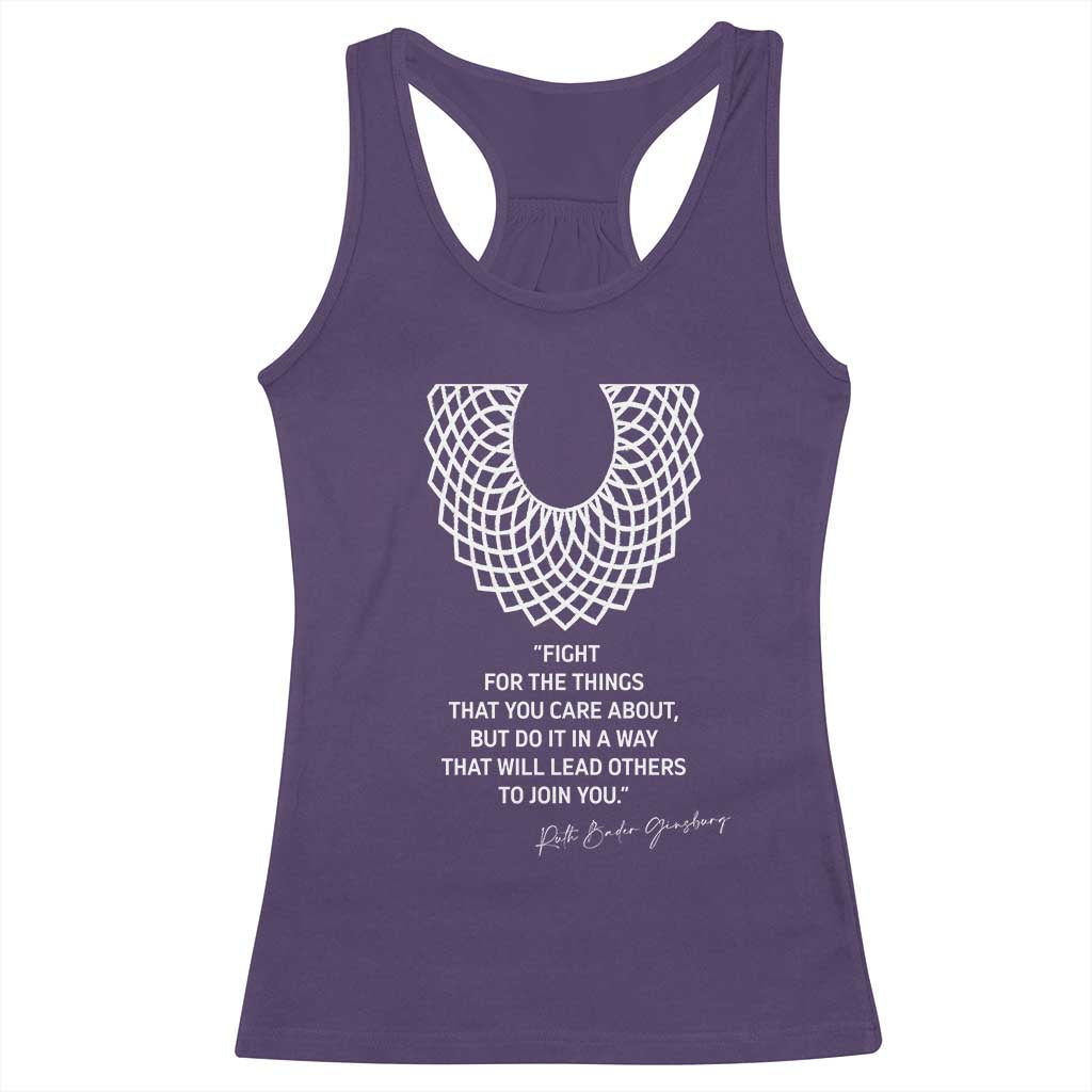 RGB Inspirational Quotes Racerback Tank Top Fight For The Things You Care About