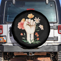 Empowered Women Spare Tire Cover Resist Raised Fist Retro Boho