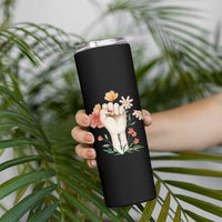 Empowered Women Skinny Tumbler Resist Raised Fist Retro Boho