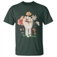 Empowered Women T Shirt Resist Raised Fist Retro Boho
