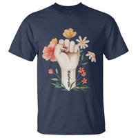 Empowered Women T Shirt Resist Raised Fist Retro Boho