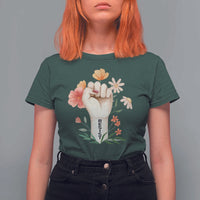 Empowered Women T Shirt For Women Resist Raised Fist Retro Boho