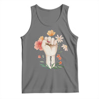 Empowered Women Tank Top Resist Raised Fist Retro Boho