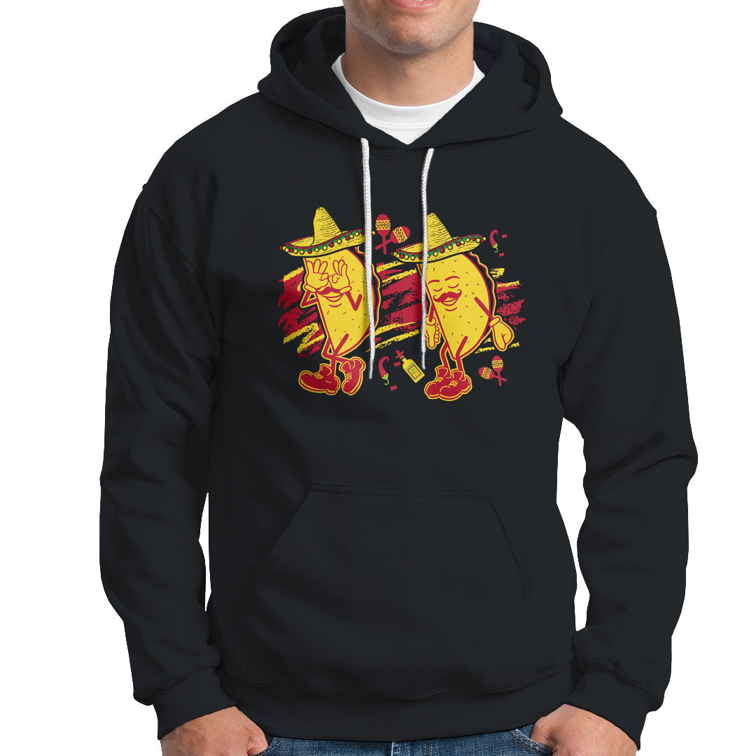 Funny Cinco De Mayo Hoodie Taco Griddy Dance Cinco de Mayo Dancing Tacos Sombrero - Wonder Print Shop
