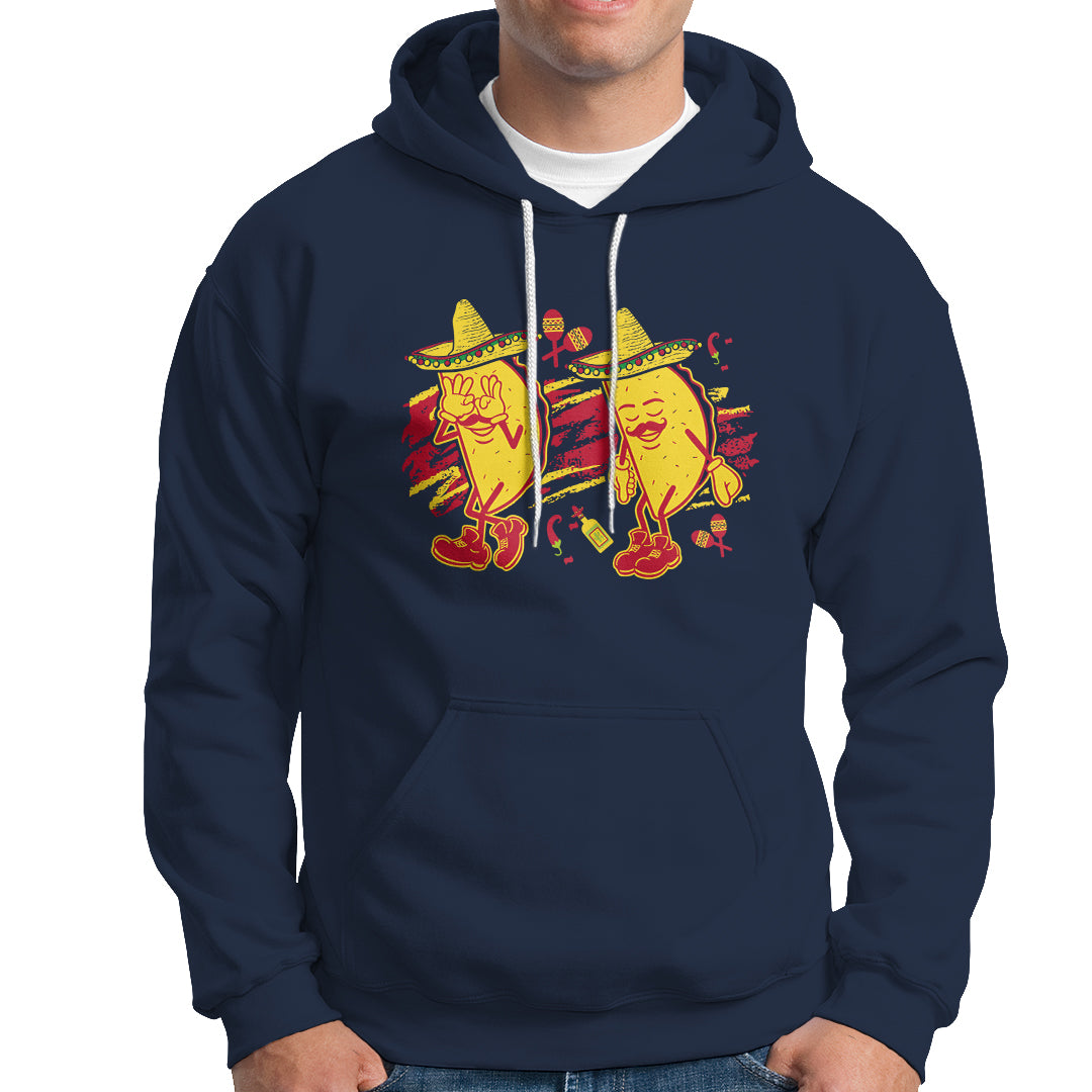 Funny Cinco De Mayo Hoodie Taco Griddy Dance Cinco de Mayo Dancing Tacos Sombrero - Wonder Print Shop