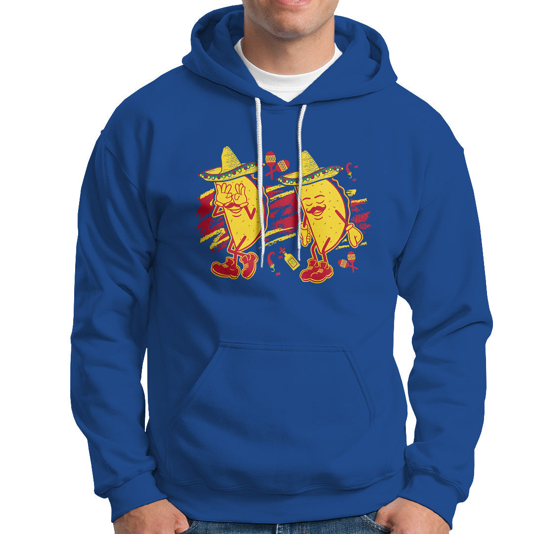 Funny Cinco De Mayo Hoodie Taco Griddy Dance Cinco de Mayo Dancing Tacos Sombrero - Wonder Print Shop