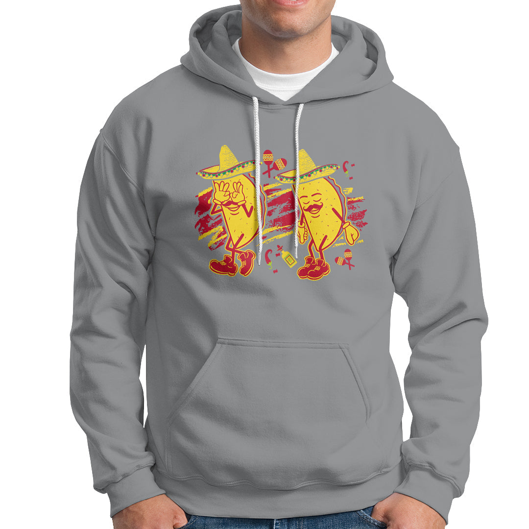 Funny Cinco De Mayo Hoodie Taco Griddy Dance Cinco de Mayo Dancing Tacos Sombrero - Wonder Print Shop