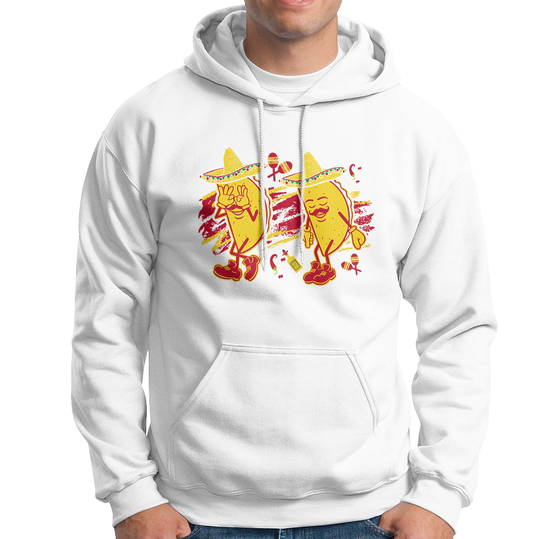 Funny Cinco De Mayo Hoodie Taco Griddy Dance Cinco de Mayo Dancing Tacos Sombrero - Wonder Print Shop