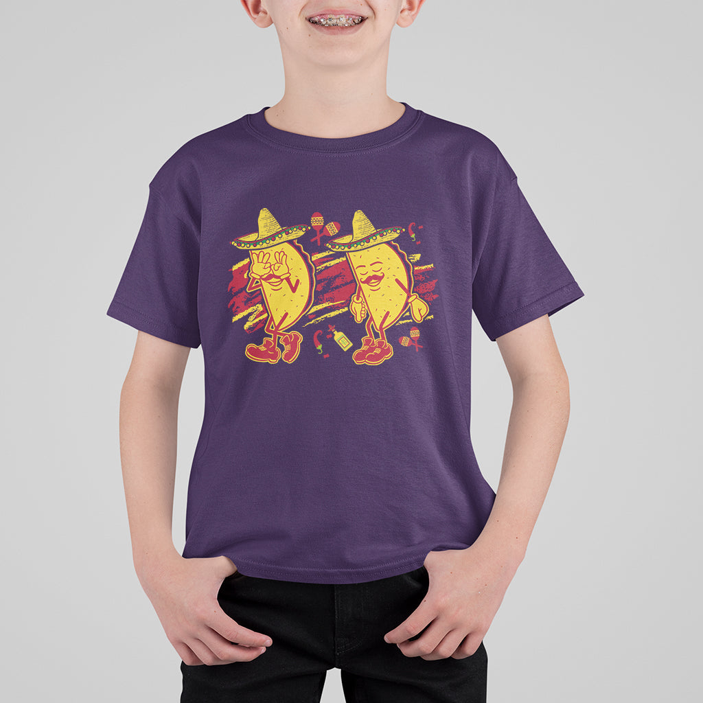 Funny Cinco De Mayo T Shirt For Kid Taco Griddy Dance Cinco de Mayo Dancing Tacos Sombrero - Wonder Print Shop