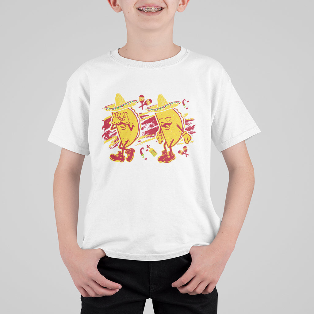 Funny Cinco De Mayo T Shirt For Kid Taco Griddy Dance Cinco de Mayo Dancing Tacos Sombrero - Wonder Print Shop