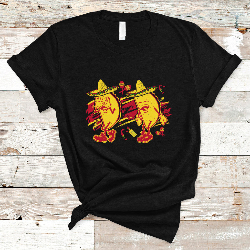 Funny Cinco De Mayo T Shirt Taco Griddy Dance Cinco de Mayo Dancing Tacos Sombrero - Wonder Print Shop