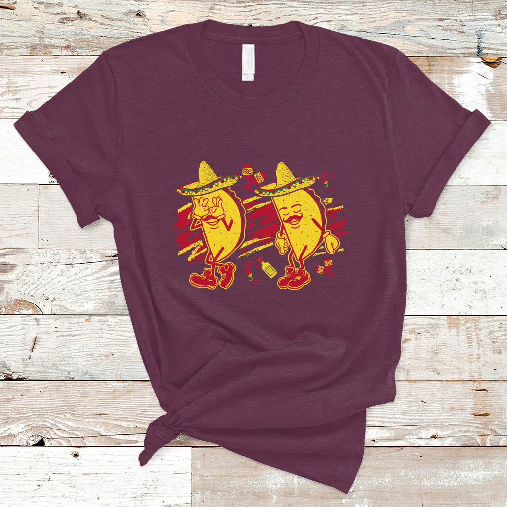 Funny Cinco De Mayo T Shirt Taco Griddy Dance Cinco de Mayo Dancing Tacos Sombrero - Wonder Print Shop