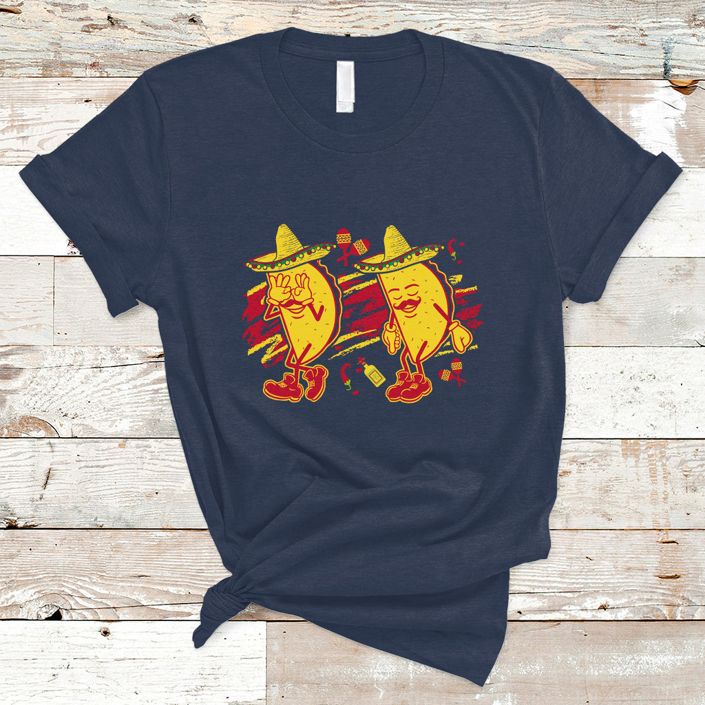 Funny Cinco De Mayo T Shirt Taco Griddy Dance Cinco de Mayo Dancing Tacos Sombrero - Wonder Print Shop