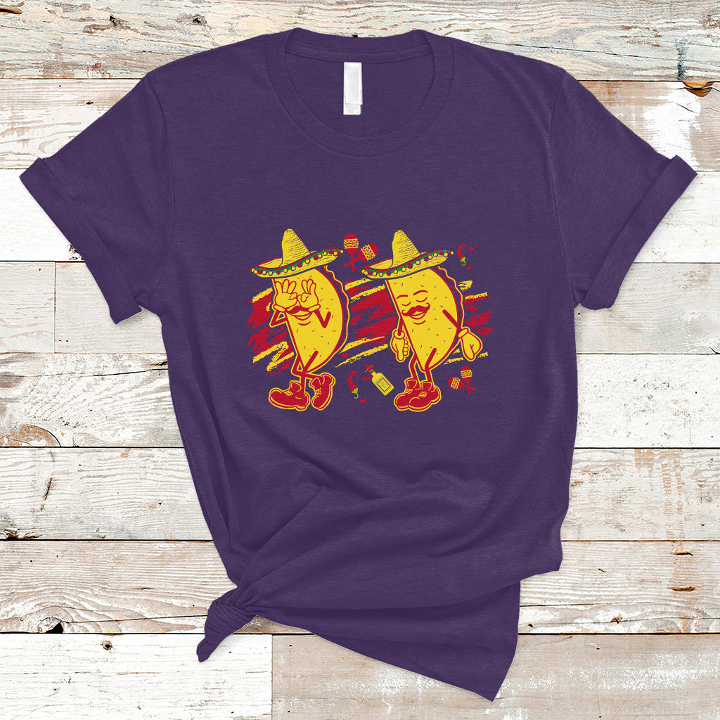 Funny Cinco De Mayo T Shirt Taco Griddy Dance Cinco de Mayo Dancing Tacos Sombrero - Wonder Print Shop