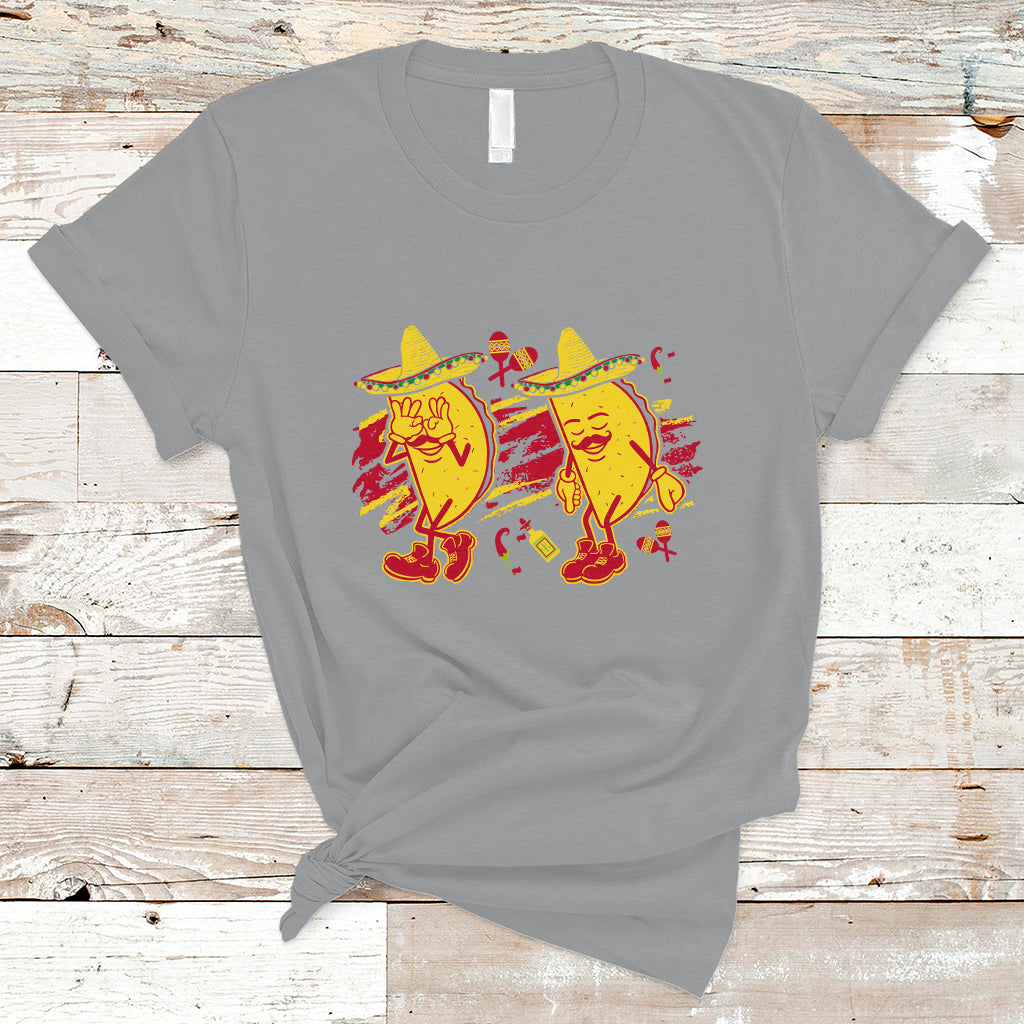 Funny Cinco De Mayo T Shirt Taco Griddy Dance Cinco de Mayo Dancing Tacos Sombrero - Wonder Print Shop