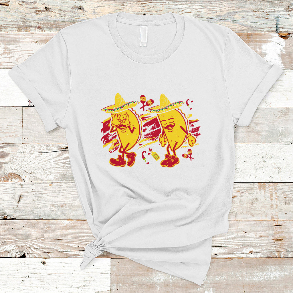 Funny Cinco De Mayo T Shirt Taco Griddy Dance Cinco de Mayo Dancing Tacos Sombrero - Wonder Print Shop