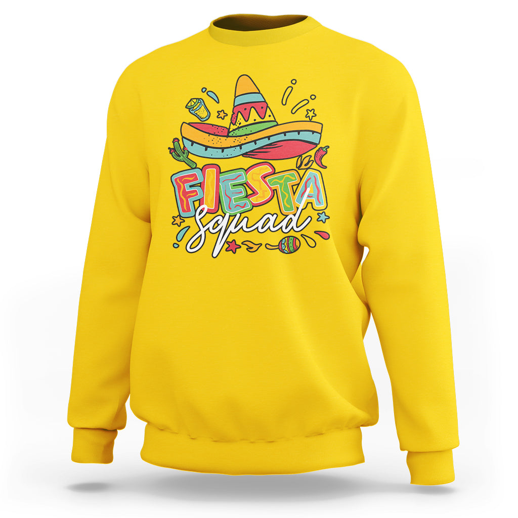 Funny Cinco De Mayo Sweatshirt Cinco De Mayo Fiesta Squad Mexican Party Cinco De Mayo Party - Wonder Print Shop