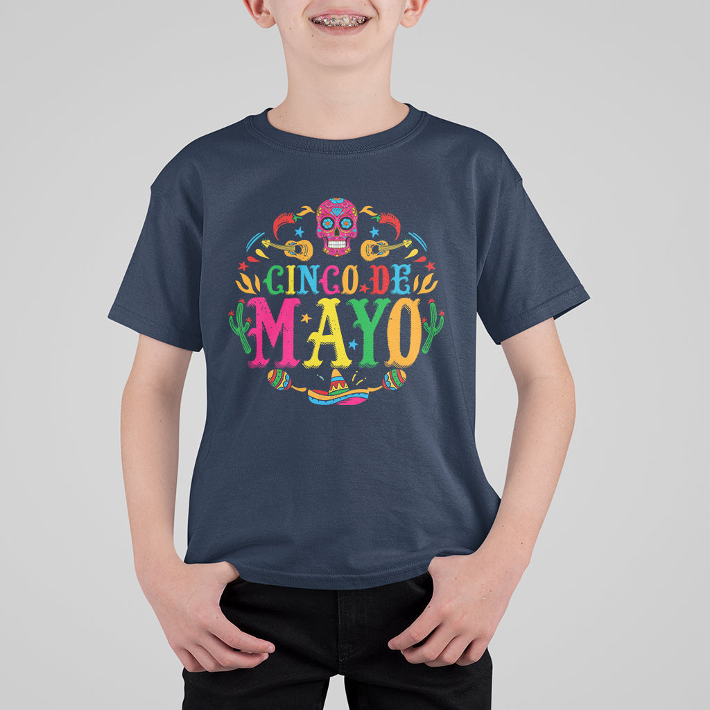 Funny Cinco De Mayo T Shirt For Kid Cinco De Mayo Mexican Fiesta 5 De Mayo Mexican Sugar Skull - Wonder Print Shop