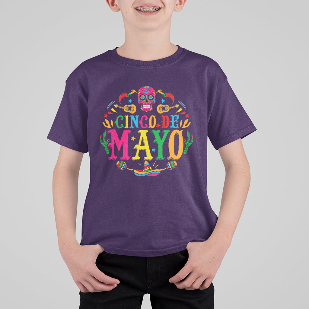 Funny Cinco De Mayo T Shirt For Kid Cinco De Mayo Mexican Fiesta 5 De Mayo Mexican Sugar Skull - Wonder Print Shop