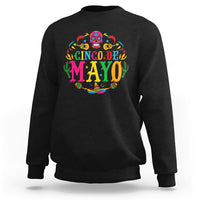 Funny Cinco De Mayo Sweatshirt Cinco De Mayo Mexican Fiesta 5 De Mayo Mexican Sugar Skull - Wonder Print Shop