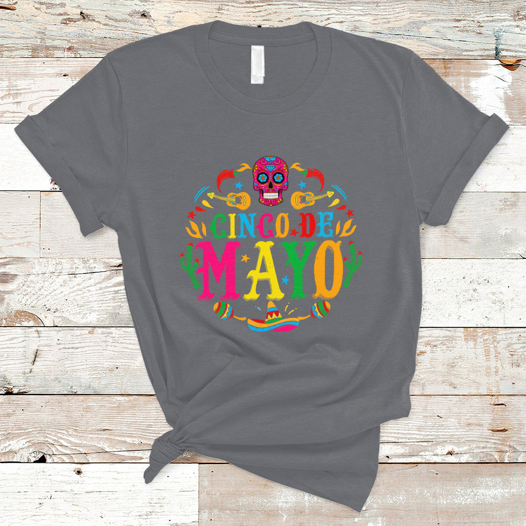 Funny Cinco De Mayo T Shirt Cinco De Mayo Mexican Fiesta 5 De Mayo Mexican Sugar Skull - Wonder Print Shop