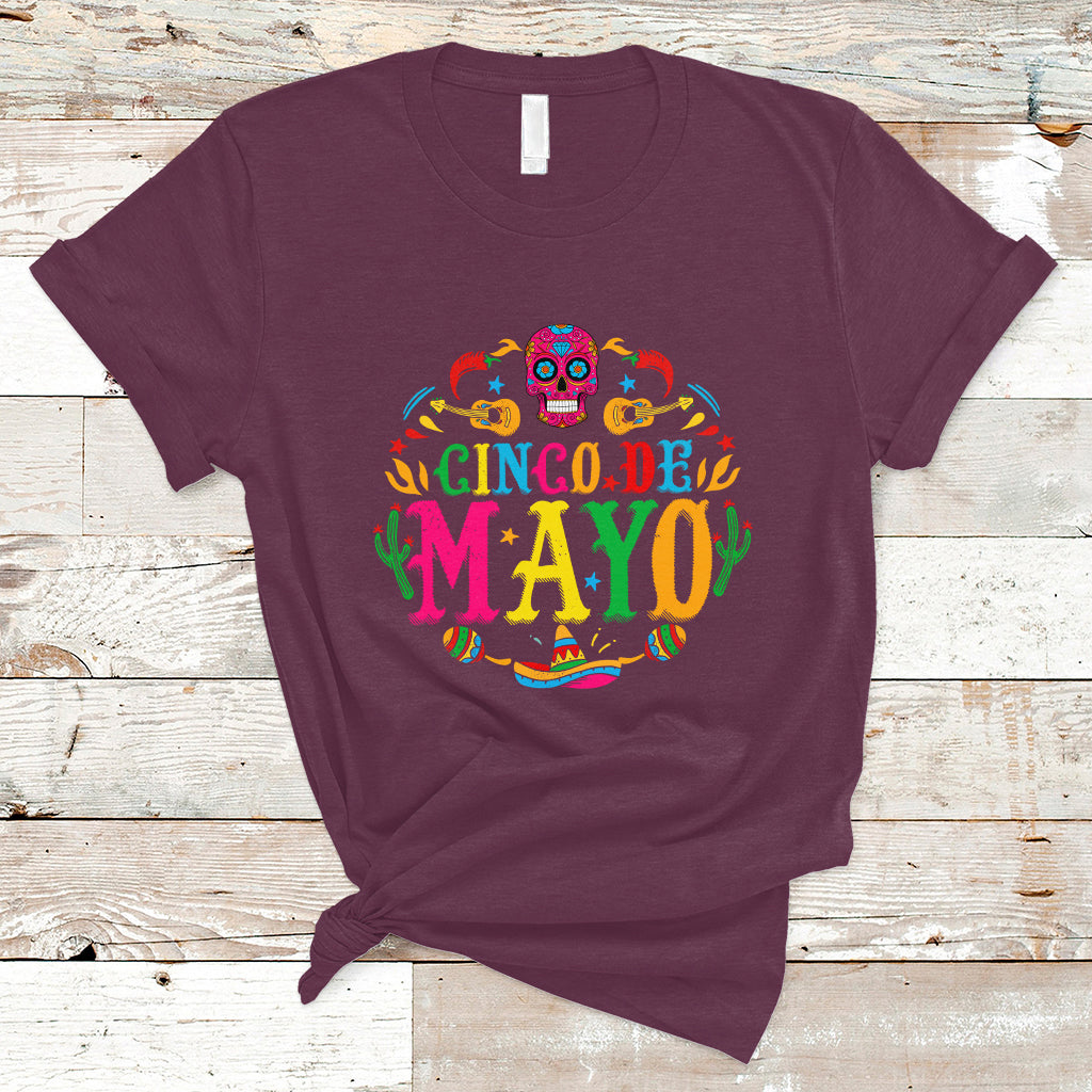 Funny Cinco De Mayo T Shirt Cinco De Mayo Mexican Fiesta 5 De Mayo Mexican Sugar Skull - Wonder Print Shop