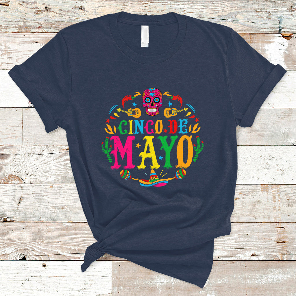 Funny Cinco De Mayo T Shirt Cinco De Mayo Mexican Fiesta 5 De Mayo Mexican Sugar Skull - Wonder Print Shop