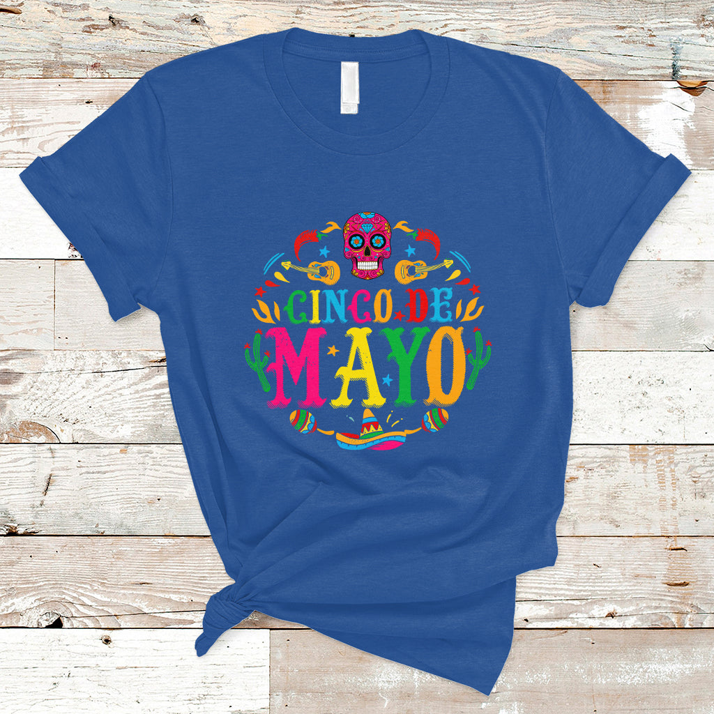 Funny Cinco De Mayo T Shirt Cinco De Mayo Mexican Fiesta 5 De Mayo Mexican Sugar Skull - Wonder Print Shop
