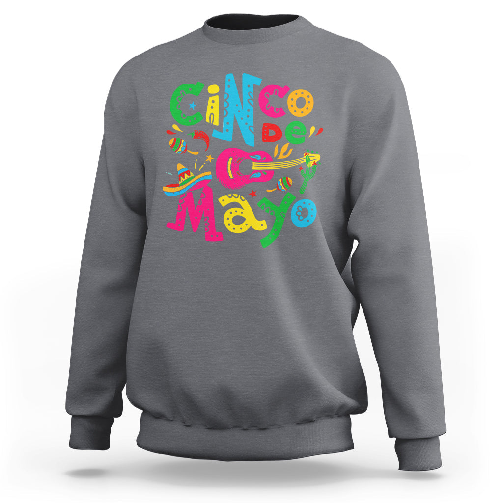 Funny Cinco De Mayo Sweatshirt Cinco De Mayo Mexican Fiesta 5 De Mayo Latina Mexican Party - Wonder Print Shop