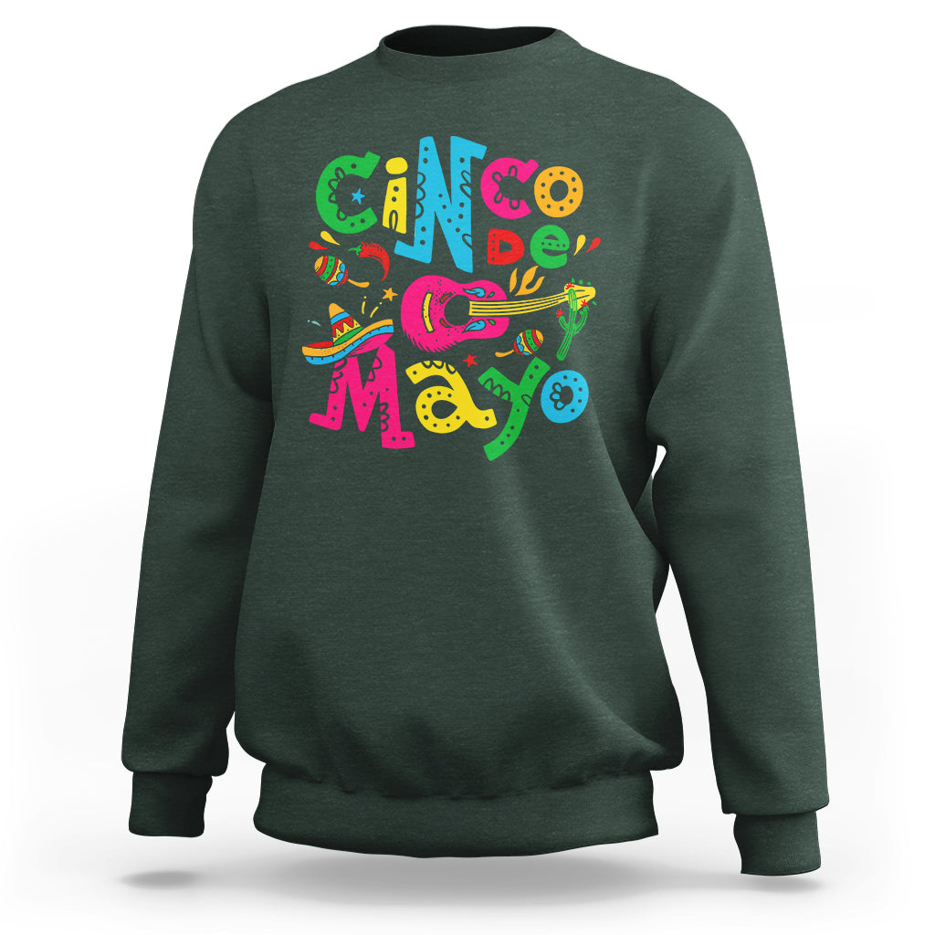 Funny Cinco De Mayo Sweatshirt Cinco De Mayo Mexican Fiesta 5 De Mayo Latina Mexican Party - Wonder Print Shop