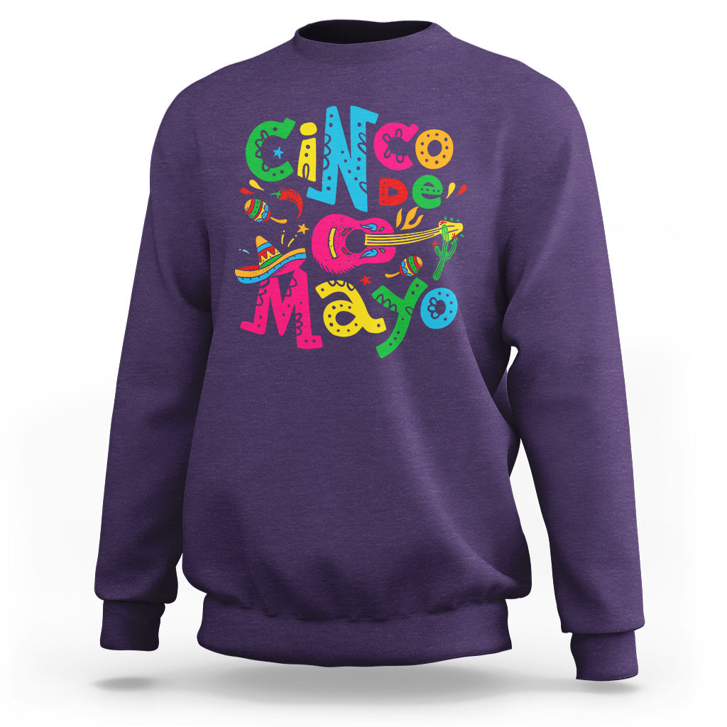 Funny Cinco De Mayo Sweatshirt Cinco De Mayo Mexican Fiesta 5 De Mayo Latina Mexican Party - Wonder Print Shop
