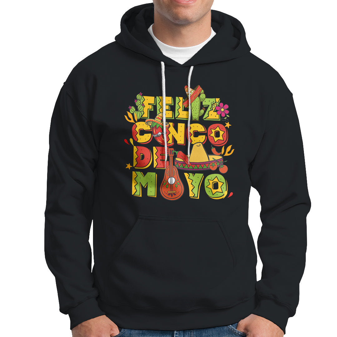Funny Cinco De Mayo Hoodie Feliz Cinco De Mayo Mexican Fiesta Happy 5 De Mayo Party - Wonder Print Shop
