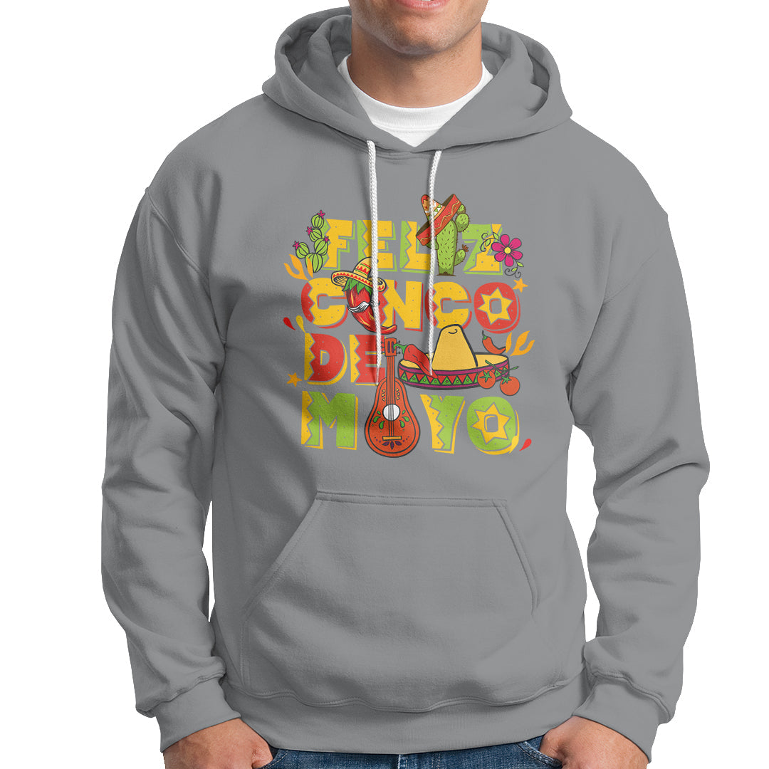 Funny Cinco De Mayo Hoodie Feliz Cinco De Mayo Mexican Fiesta Happy 5 De Mayo Party - Wonder Print Shop