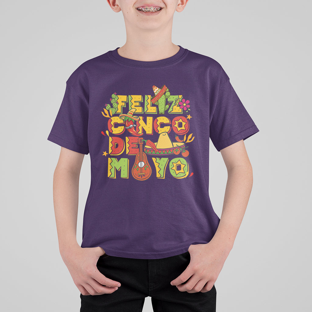Funny Cinco De Mayo T Shirt For Kid Feliz Cinco De Mayo Mexican Fiesta Happy 5 De Mayo Party - Wonder Print Shop