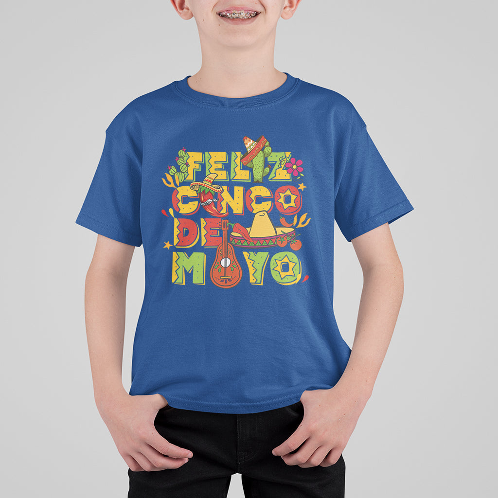 Funny Cinco De Mayo T Shirt For Kid Feliz Cinco De Mayo Mexican Fiesta Happy 5 De Mayo Party - Wonder Print Shop