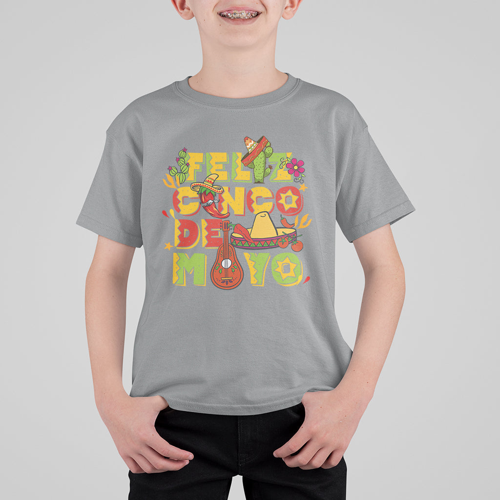 Funny Cinco De Mayo T Shirt For Kid Feliz Cinco De Mayo Mexican Fiesta Happy 5 De Mayo Party - Wonder Print Shop