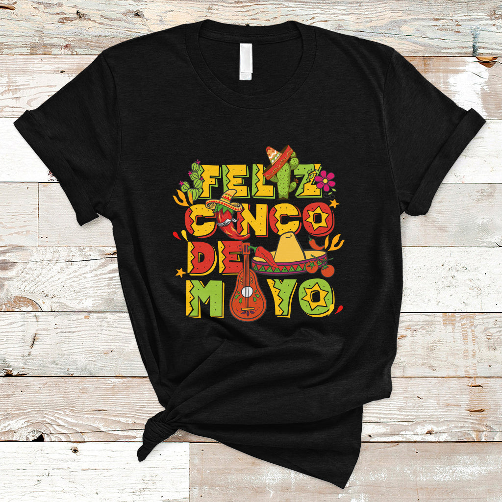 Funny Cinco De Mayo T Shirt Feliz Cinco De Mayo Mexican Fiesta Happy 5 De Mayo Party - Wonder Print Shop