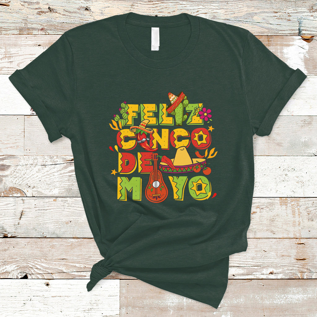 Funny Cinco De Mayo T Shirt Feliz Cinco De Mayo Mexican Fiesta Happy 5 De Mayo Party - Wonder Print Shop