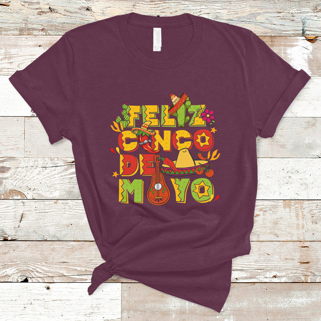 Funny Cinco De Mayo T Shirt Feliz Cinco De Mayo Mexican Fiesta Happy 5 De Mayo Party - Wonder Print Shop
