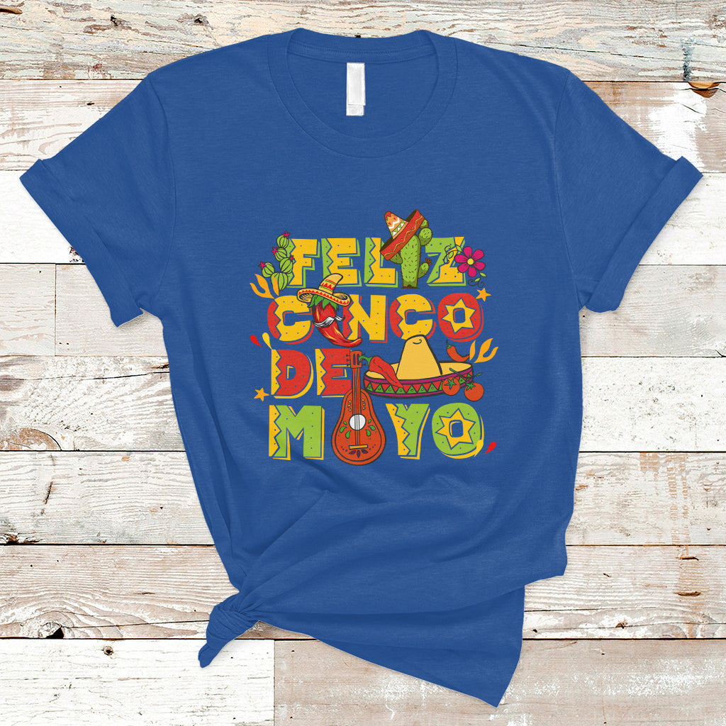 Funny Cinco De Mayo T Shirt Feliz Cinco De Mayo Mexican Fiesta Happy 5 De Mayo Party - Wonder Print Shop