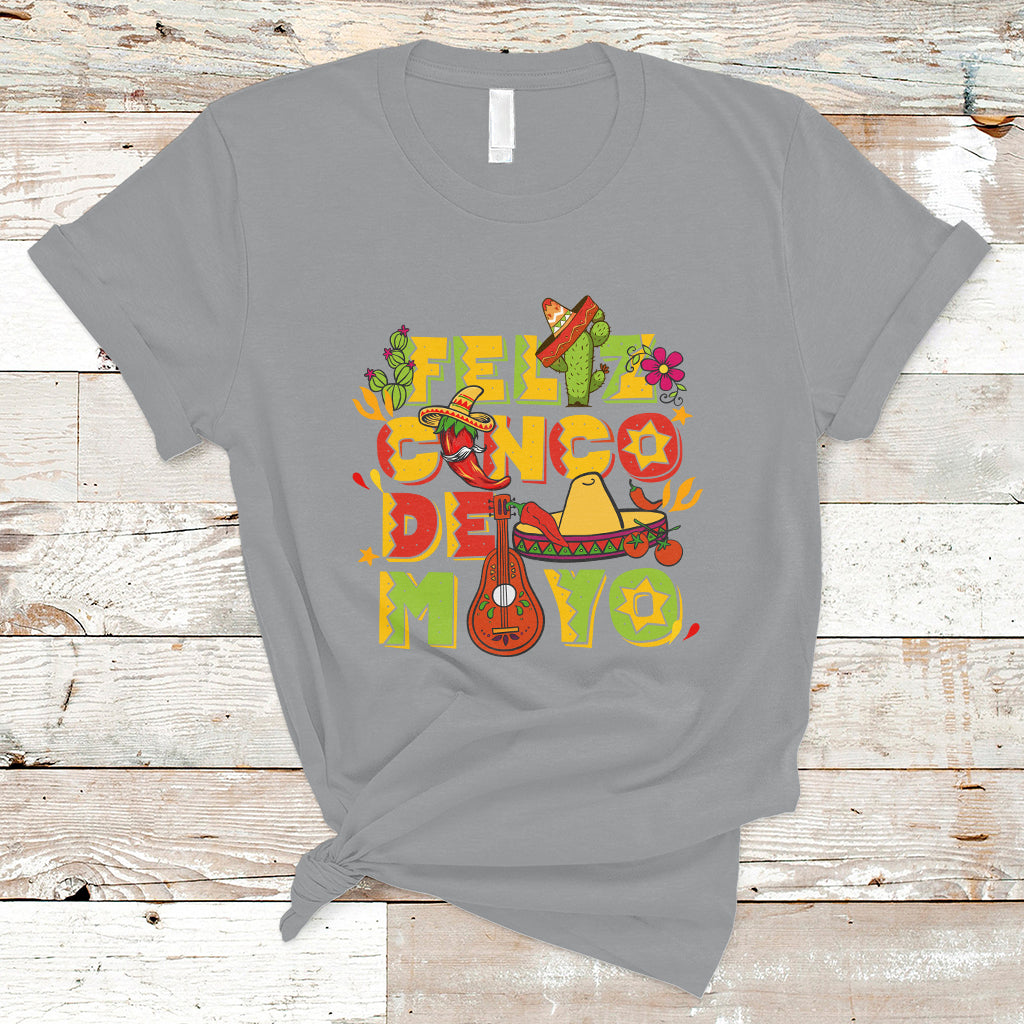 Funny Cinco De Mayo T Shirt Feliz Cinco De Mayo Mexican Fiesta Happy 5 De Mayo Party - Wonder Print Shop