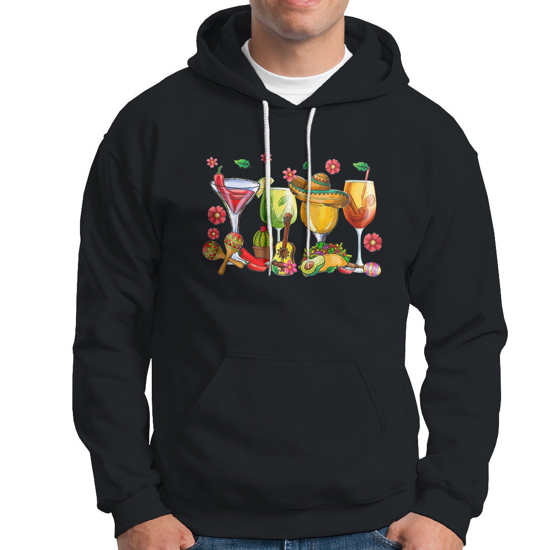 Funny Cinco De Mayo Hoodie Cinco De Mayo Mexico Wine Tequila Mexican Fiesta Party - Wonder Print Shop